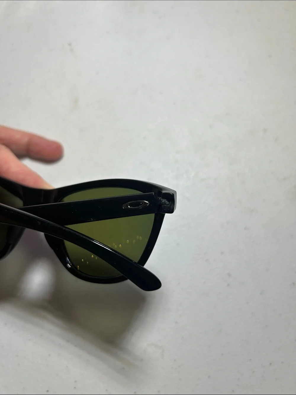 Oakley Black Frame Blue Lens Sunglasses